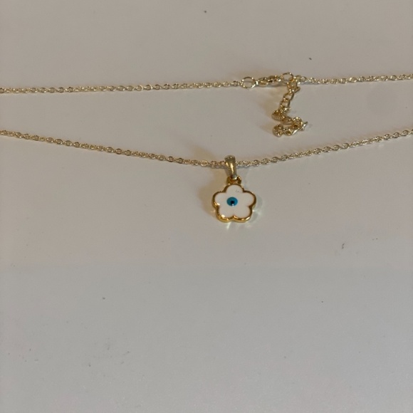 Evil eye flower charm and adjustable chain #0025 - Picture 3 of 3